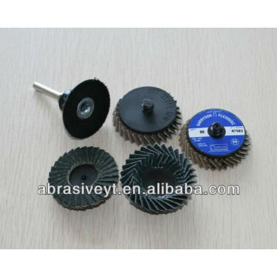 Quick change disc-ceramic mini flap disc